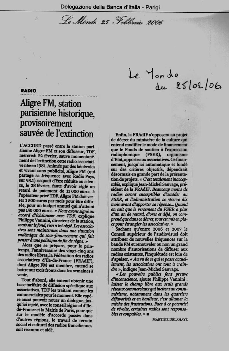 le monde 25-02-06